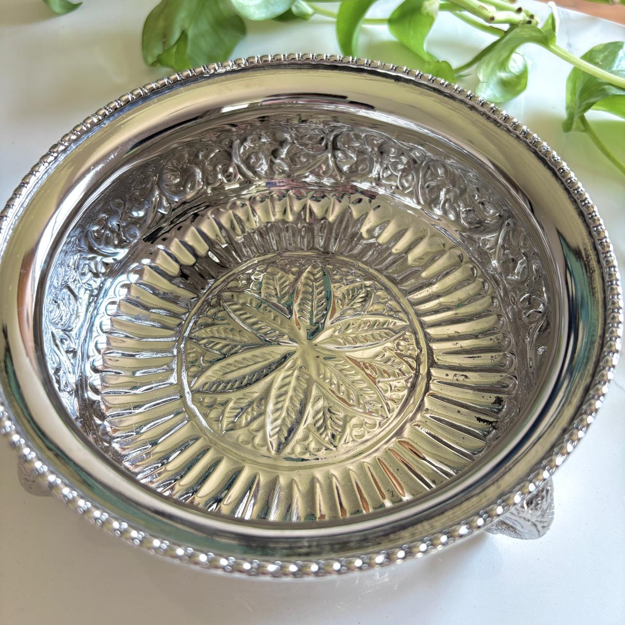 Nurein - Brass Urli, Nickel Finish
