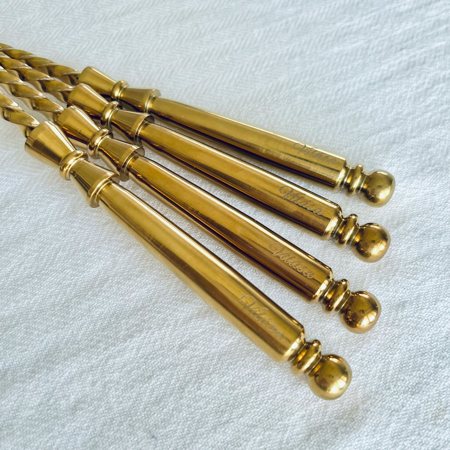 Amála Brass Serving Spoons - Set of 4