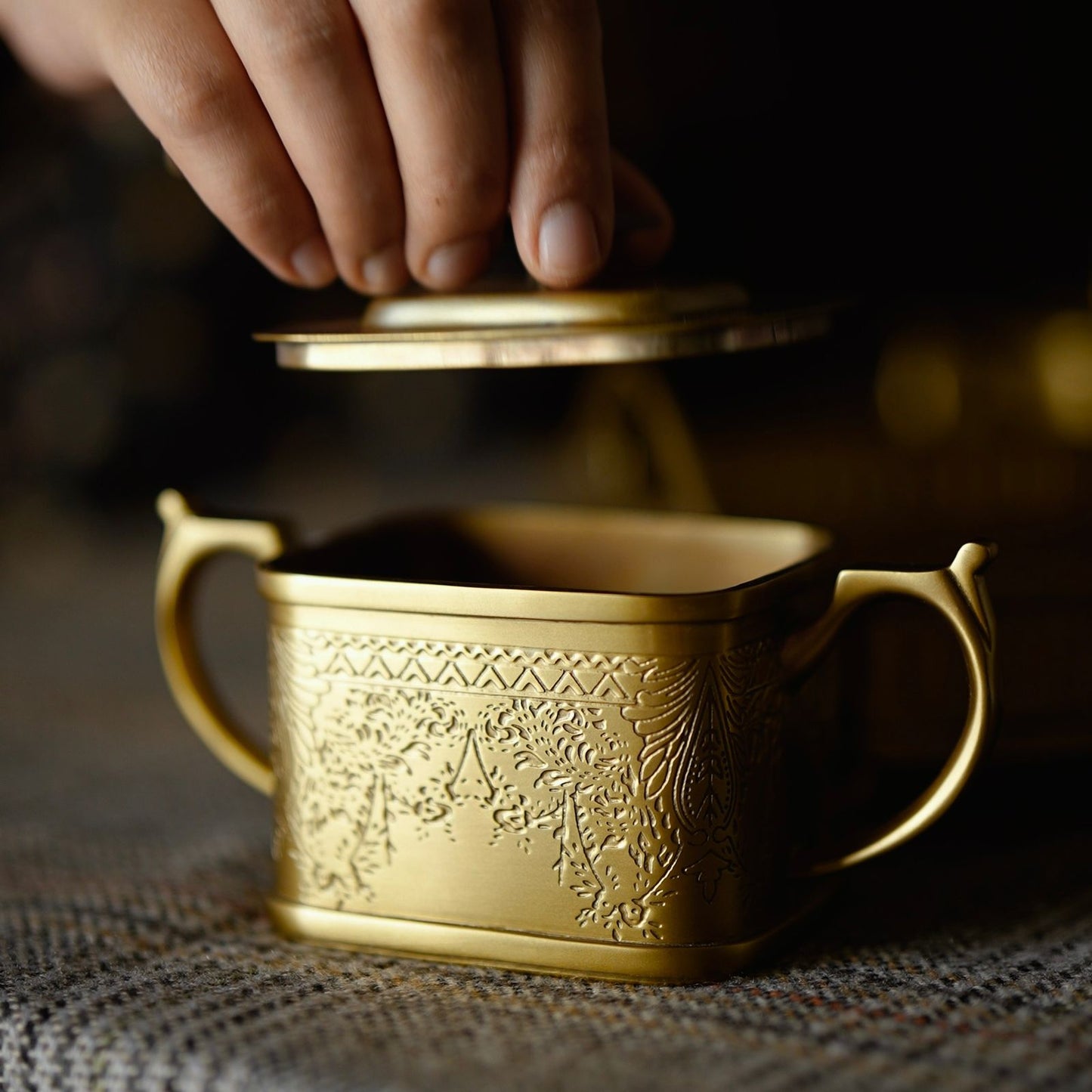 Mehfil-e-Ruhani - A Handcrafted Brass Tea Ensemble