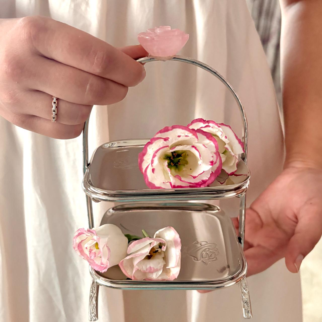 Zarista – Brass Two-Tier Mini Platter