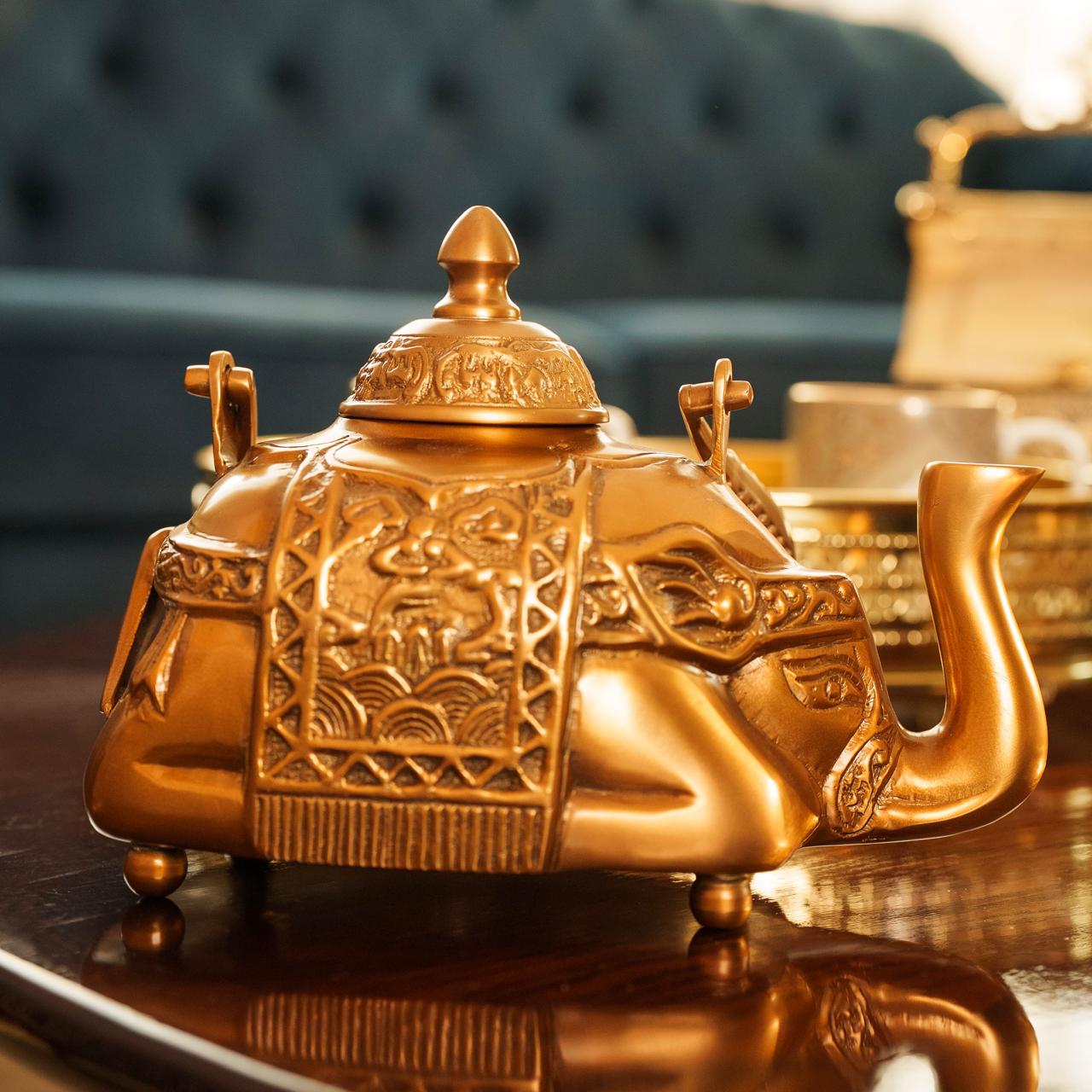 Mehfil-e-Shaan - Elephant-Shaped Brass Kettle