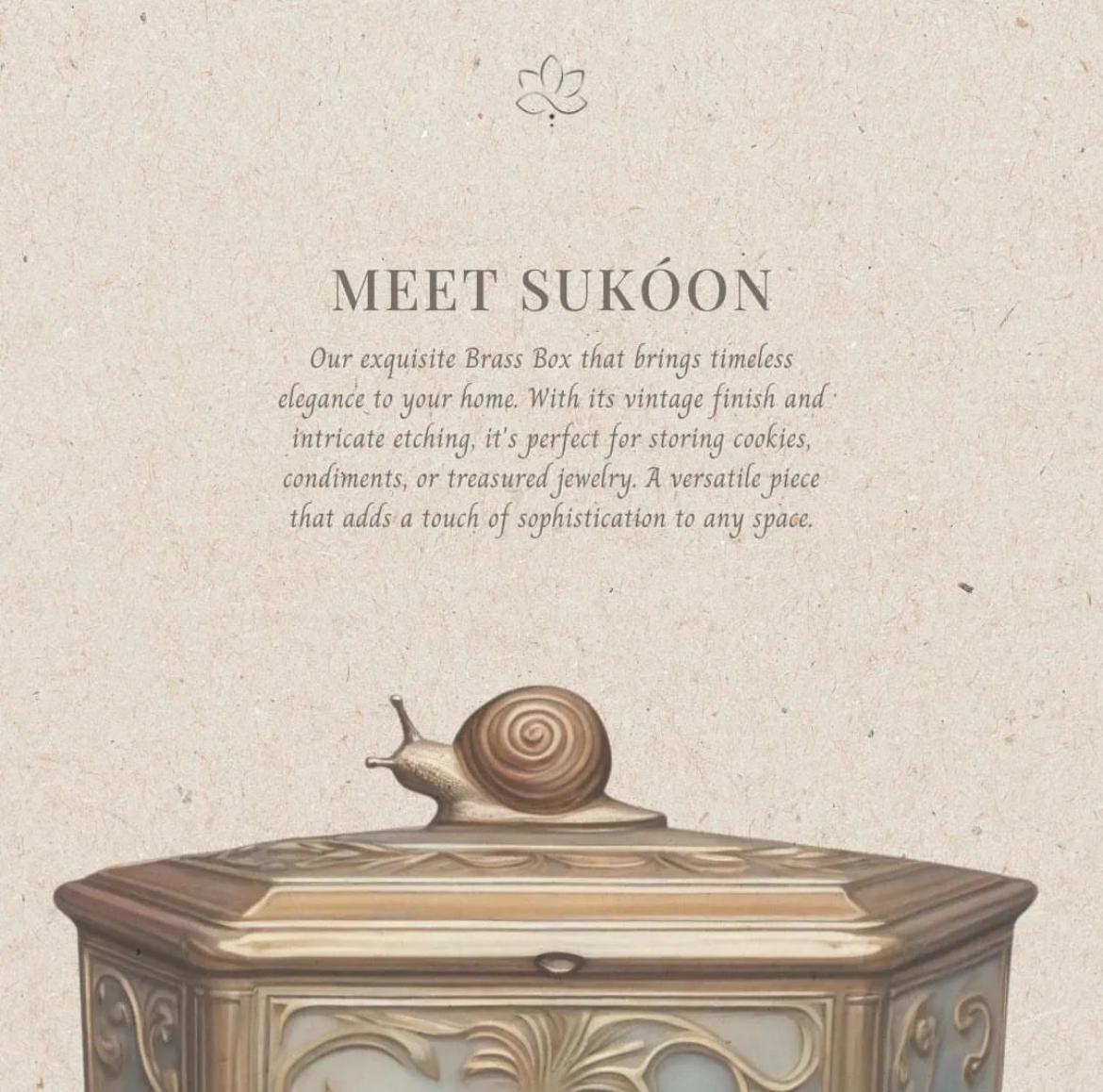 Sukóon - Brass storage box/ cookie jar