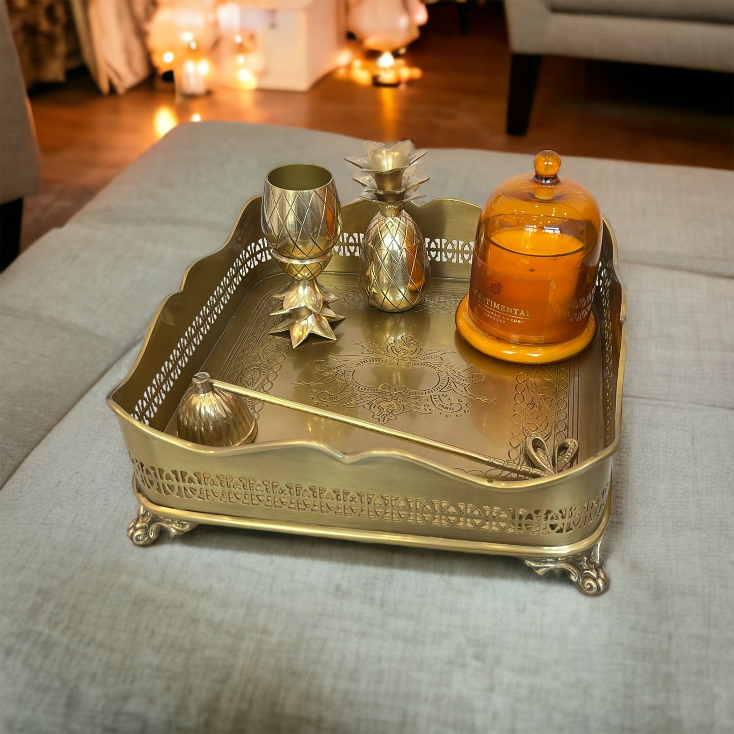 Názm Sana - exquisite brass tray