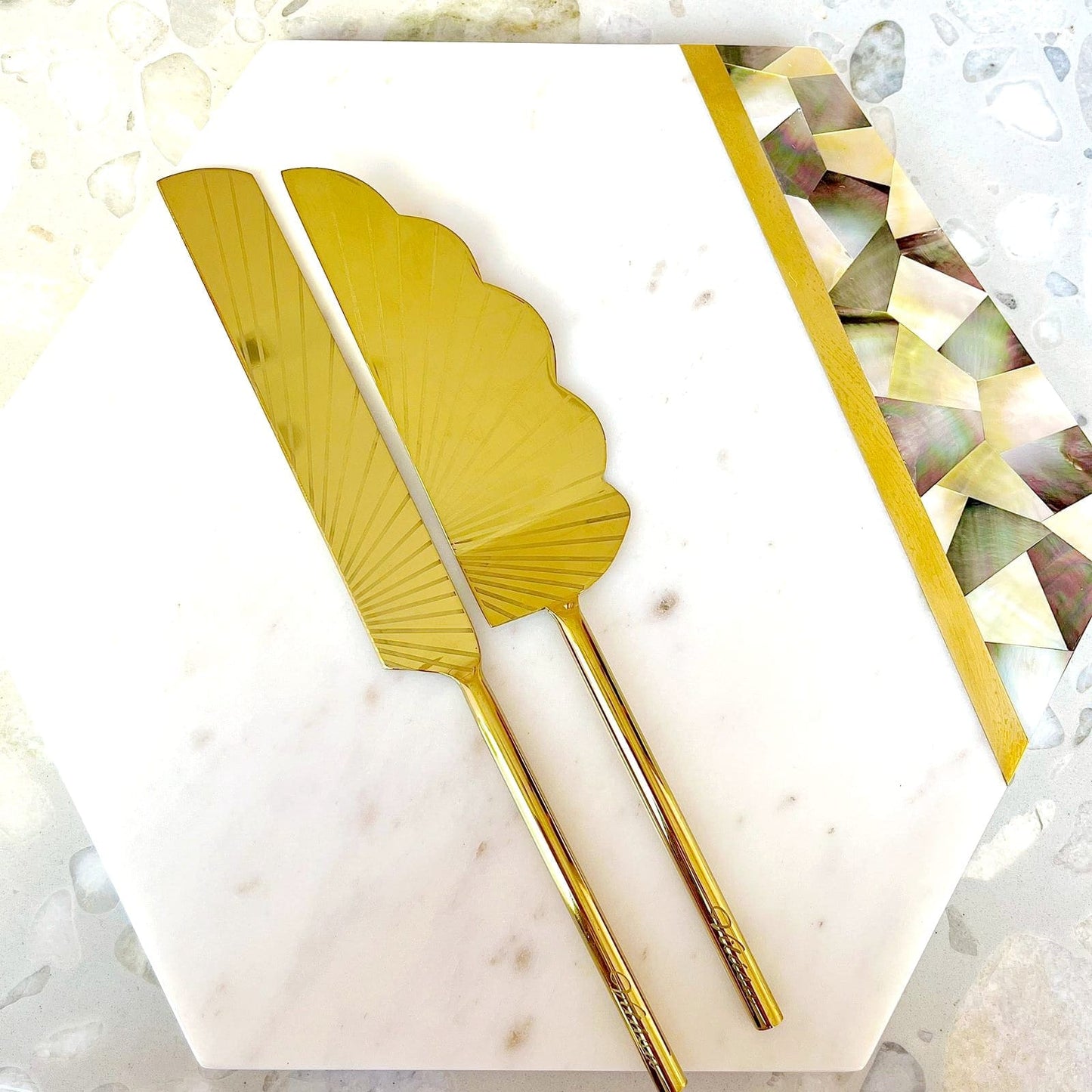 Aikám Marble Inlay Cheese/Cake Platter