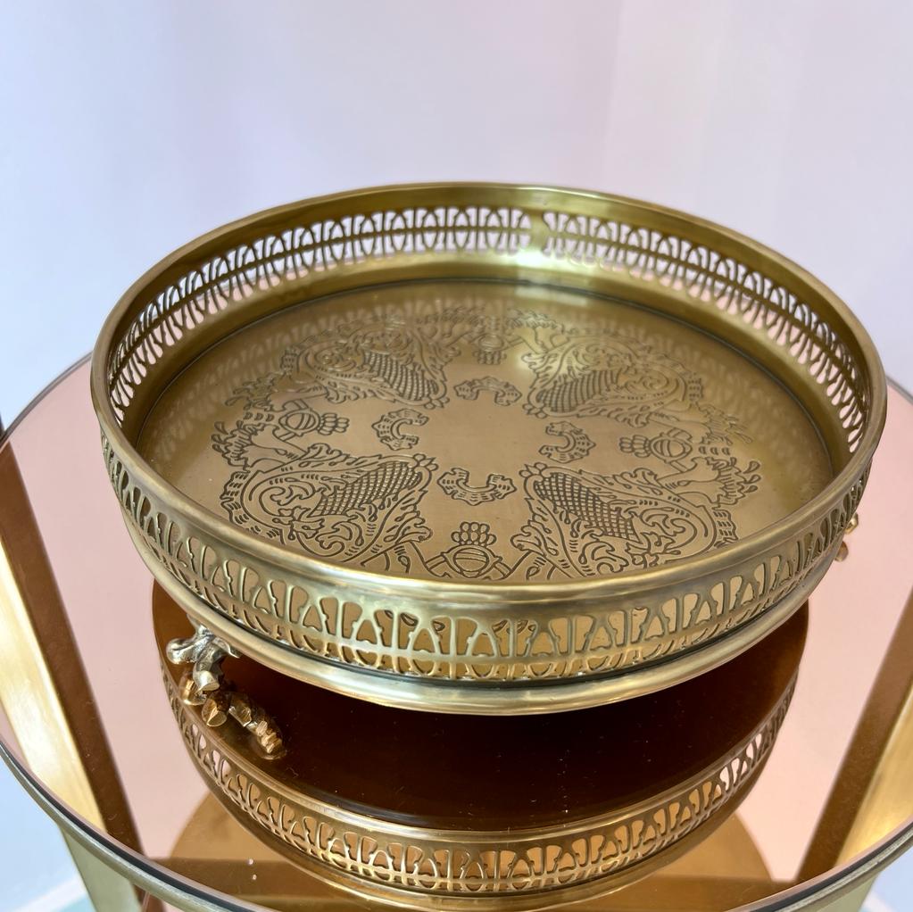 Názm Round -Solid Brass Tray