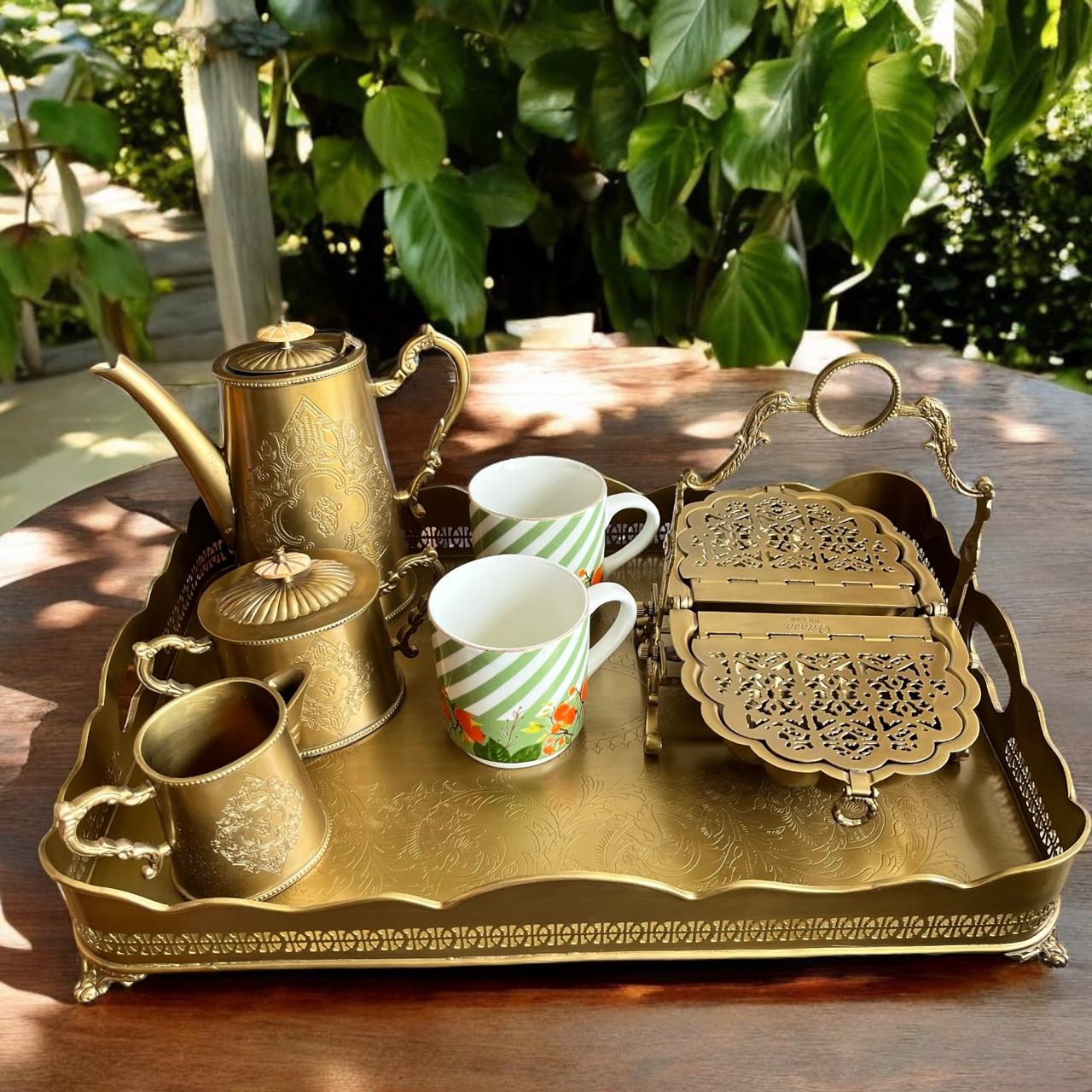 Názm Sana Large- exquisite large sized brass tray