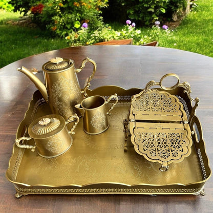 Názm Sana Large- exquisite large sized brass tray