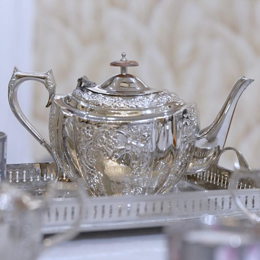 Mehfil-e-Naqsh - A Royal 3-Piece Brass Tea Set