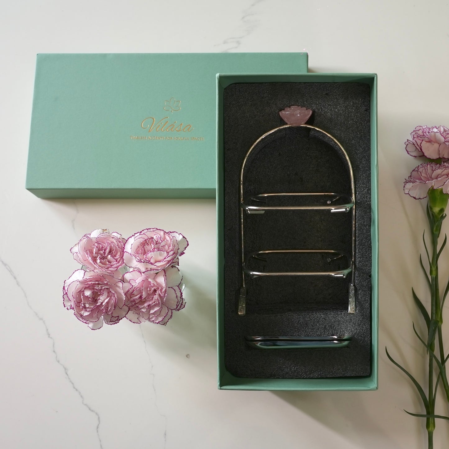 Zarista – Brass Two-Tier Mini Platter