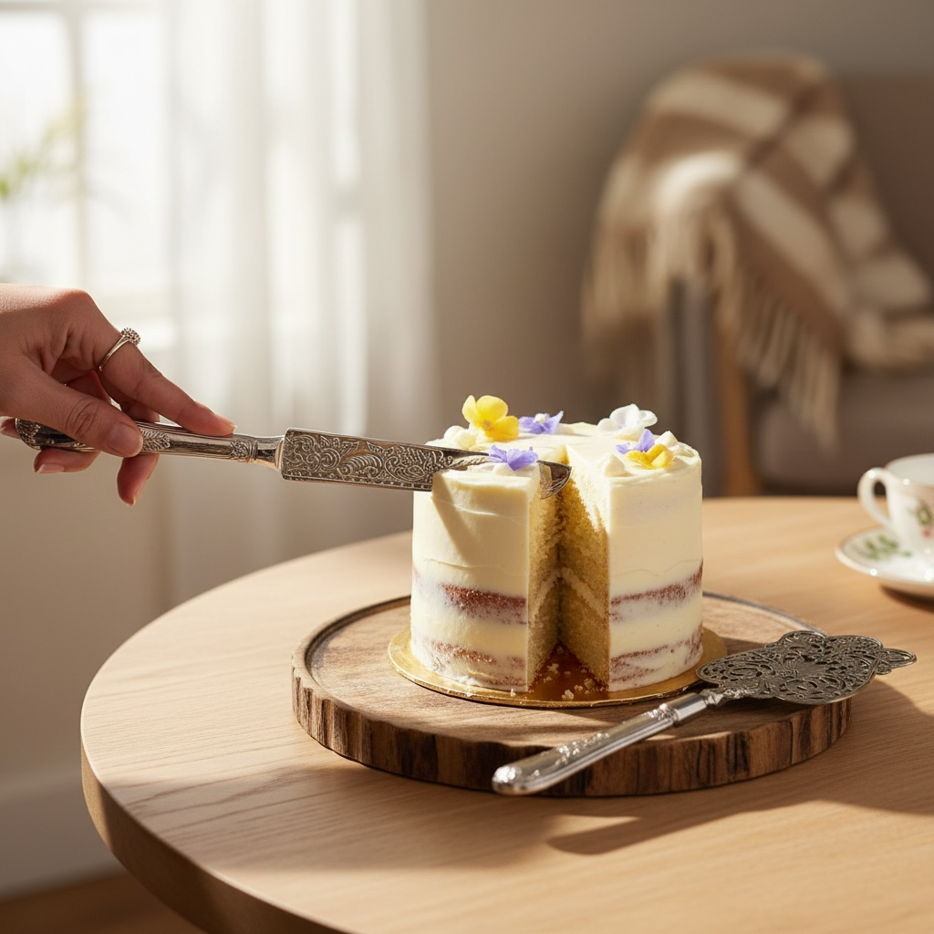 Zahra Naqsh - Set of 2 Brass Cake Server