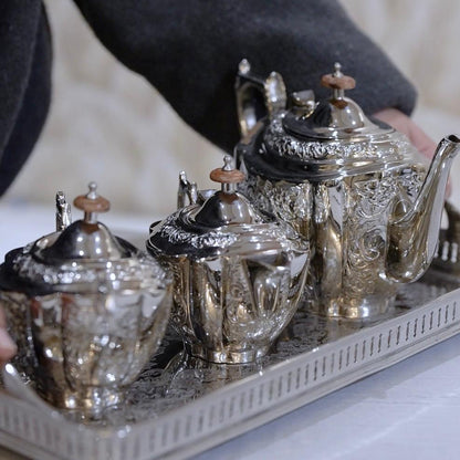 Mehfil-e-Naqsh - A Royal 3-Piece Brass Tea Set