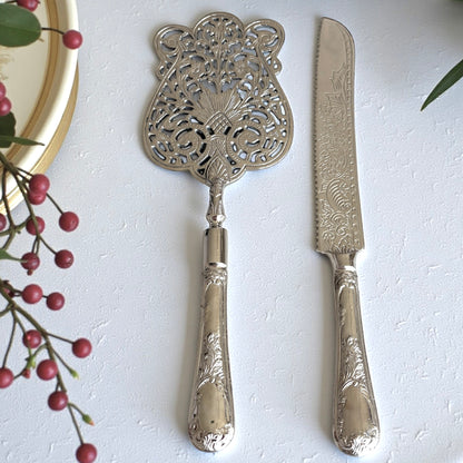 Zahra Naqsh - Set of 2 Brass Cake Server