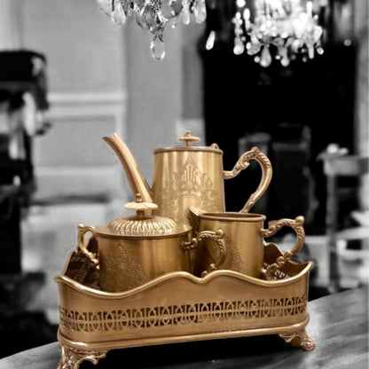 Méhfil-é-Jashn - 3 piece tea set made in brass