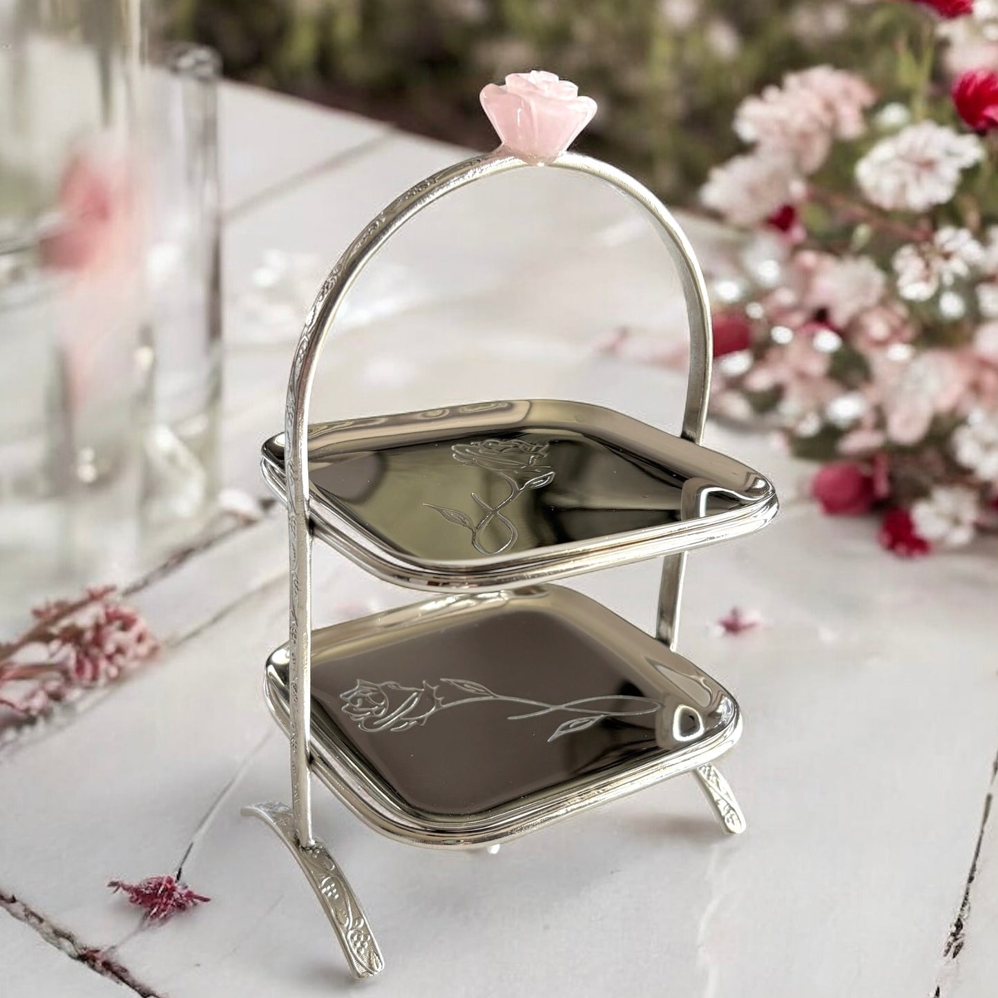 Zarista – Brass Two-Tier Platter
