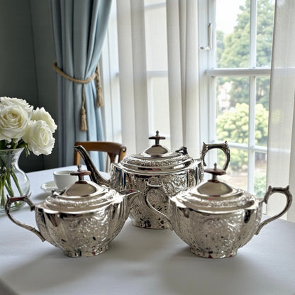 Mehfil-e-Naqsh - A Royal 3-Piece Brass Tea Set