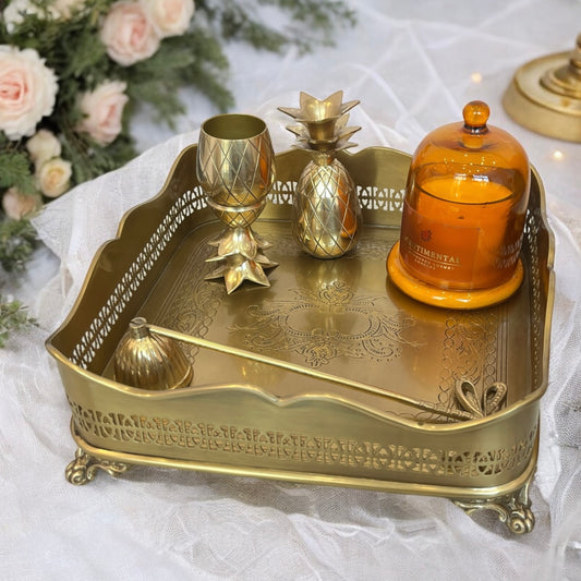 Názm Sana - exquisite brass tray