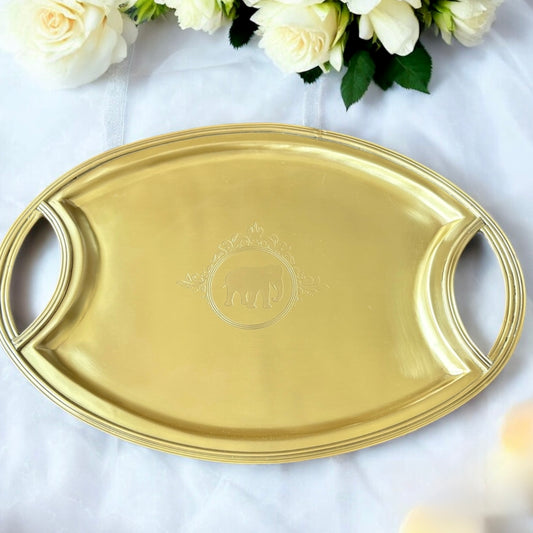 Názm Péru - Oval Brass Tray