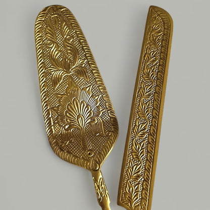 Záhra  Naqashi - Set of 2 Cake server in brass