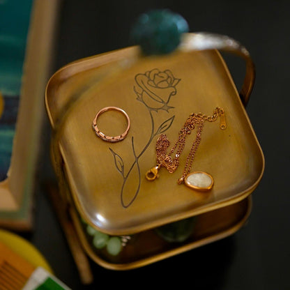 Zarista – Brass Two-Tier Mini Platter