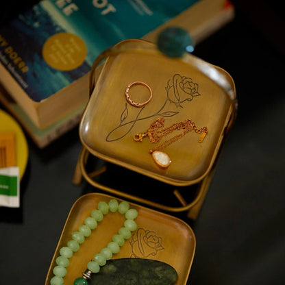 Zarista – Brass Two-Tier Mini Platter