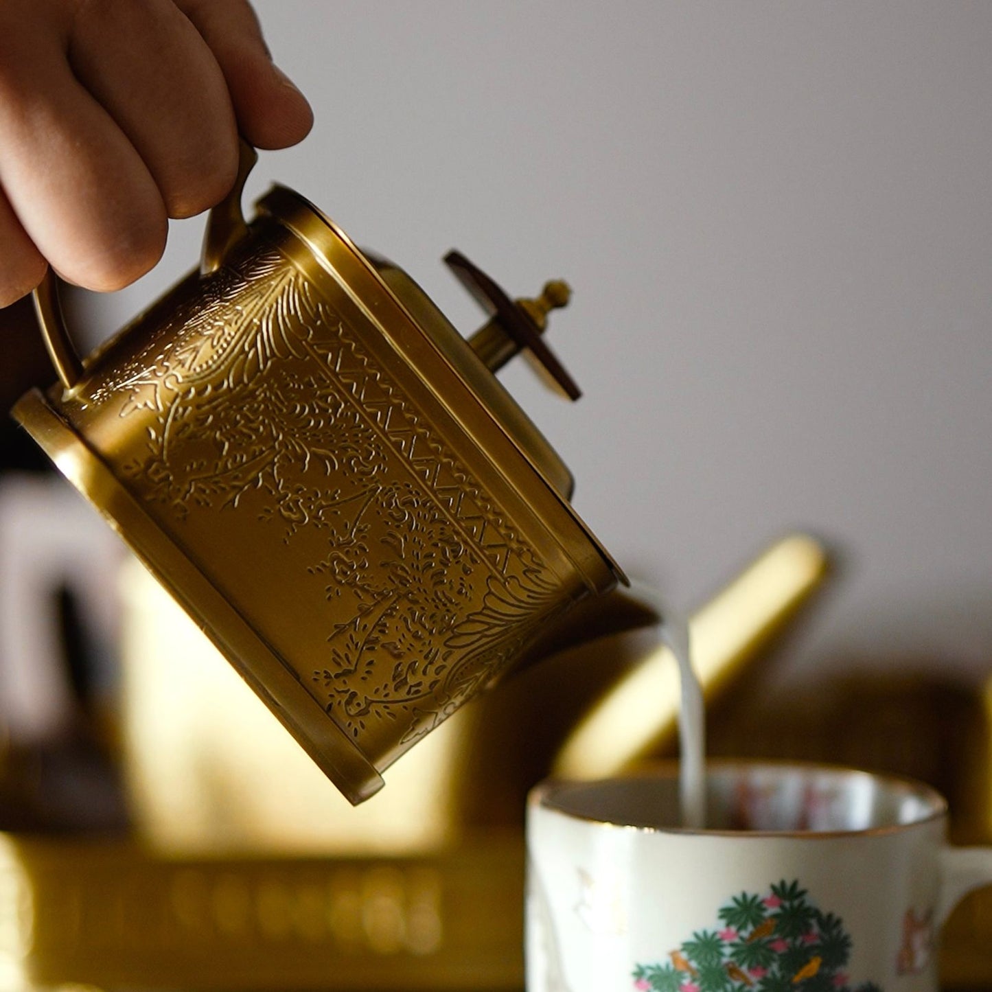 Mehfil-e-Ruhani - A Handcrafted Brass Tea Ensemble