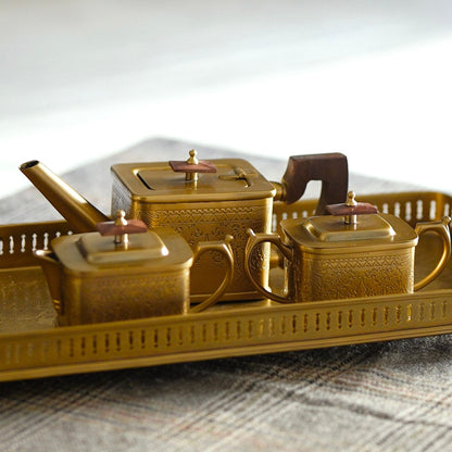 Mehfil-e-Ruhani - A Handcrafted Brass Tea Ensemble