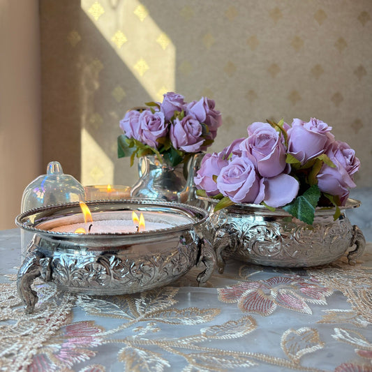Nurein - Brass Urli, Nickel Finish