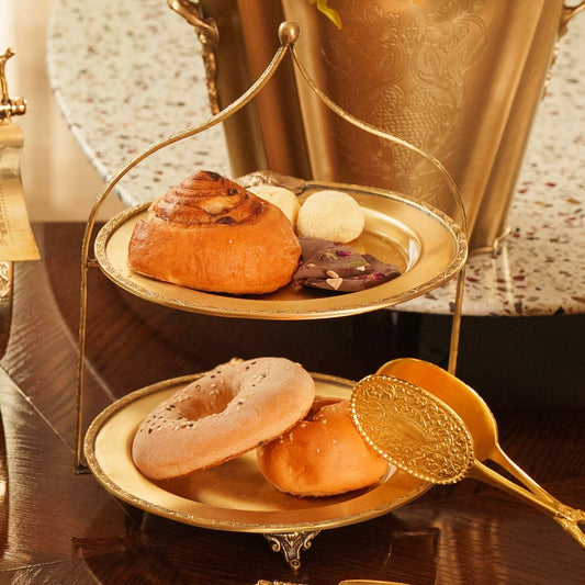Shahgul — The Regal Two-Tier Brass Platter