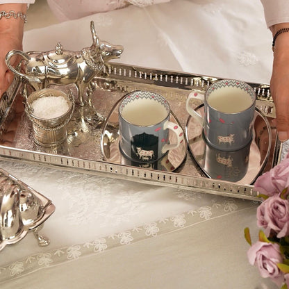 Naźm Baagh – Handcrafted Brass Tray
