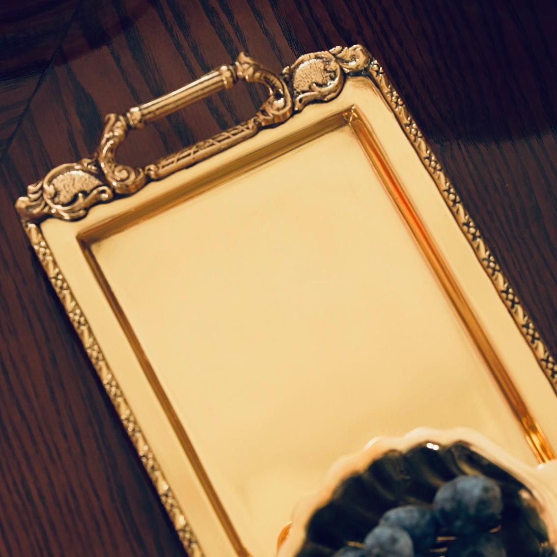 Naźm Zarifa - Rectangle Brass Tray