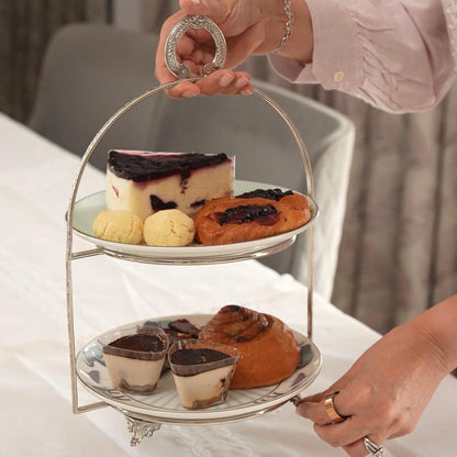 Zerqa — The Two-Tier Brass & Porcelain Platter