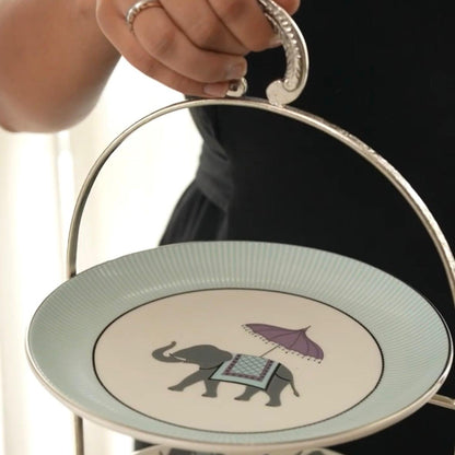 Zerqa — The Two-Tier Brass & Porcelain Platter