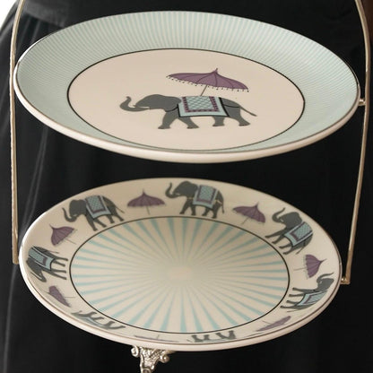 Zerqa — The Two-Tier Brass & Porcelain Platter