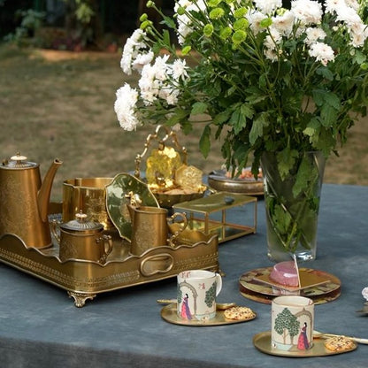 Méhfil-é-Jashn - 3 piece tea set made in brass