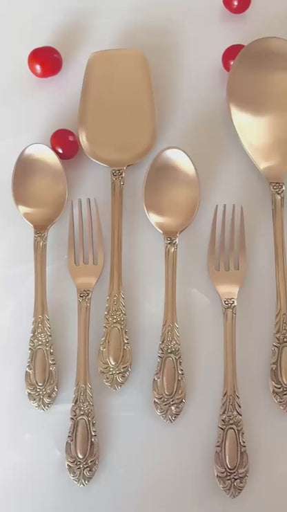 Ruáab - 12 pc Spoons & Forks set in Brass