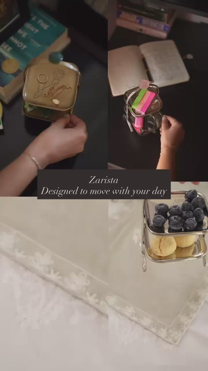 Zarista – Brass Two-Tier Mini Platter