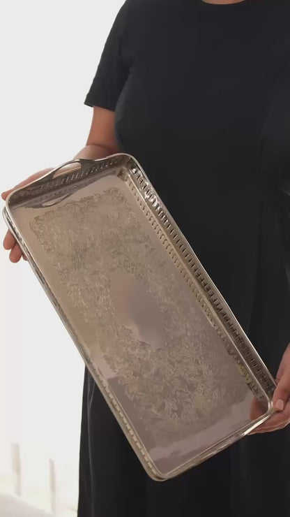 Naźm Baagh – Handcrafted Brass Tray